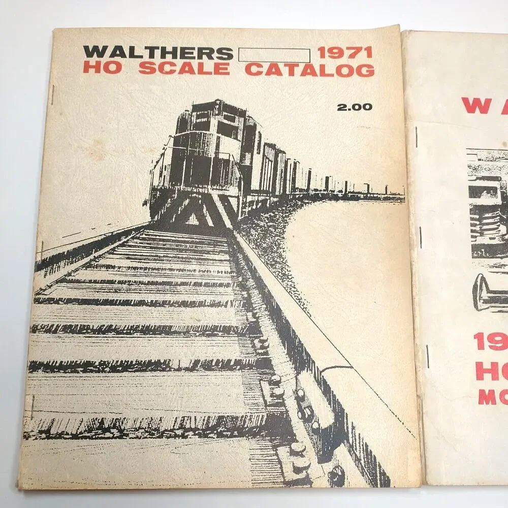 2 Walthers HO Catalogs 1969 and 1971 Model Railroad Reference Books Vintage